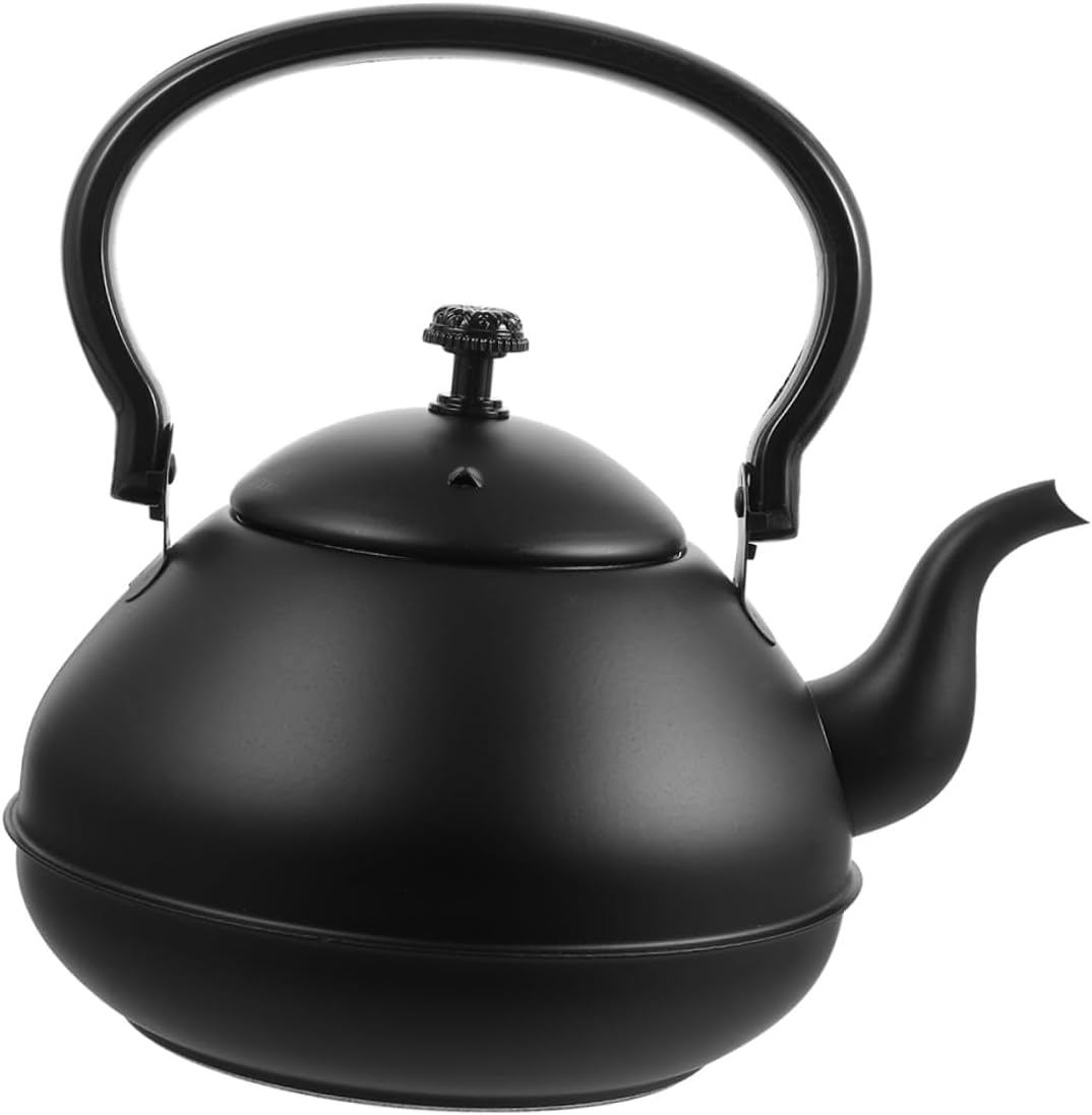 Stainless Steel Tea Kettle Wooden Handle and Chain Lid for Kitchen Use Stove Top for Boiling Water Steaming Teapot for Lovers