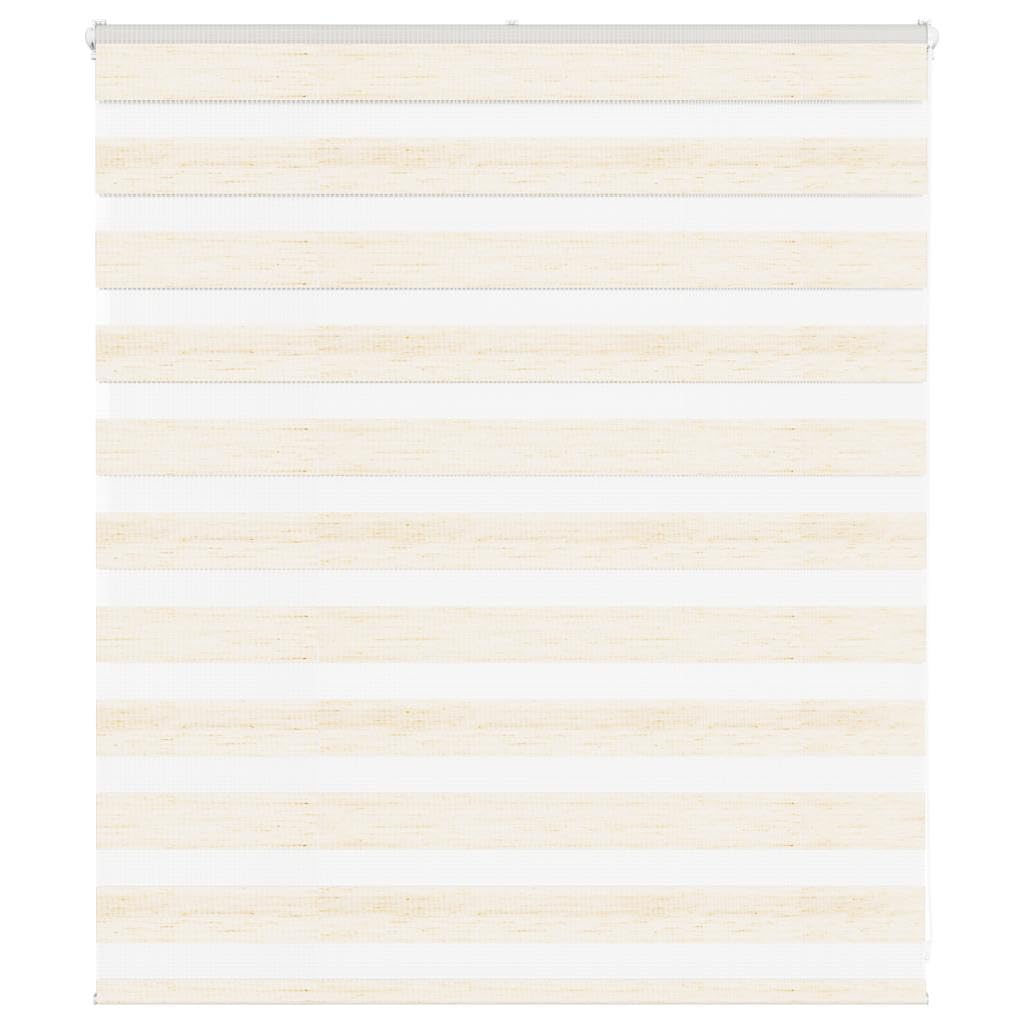 Vidaxl Marble Beige Zebra Roller Blinds - 135X100cm Polyester Window Cover With Light Control