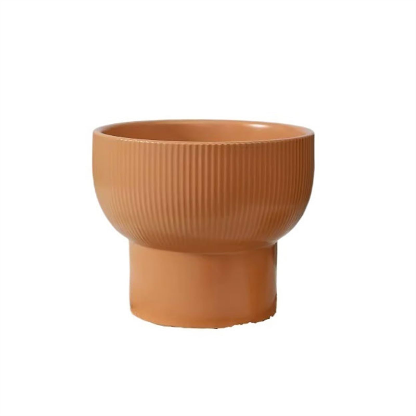 Pots de fleurs design orange pour sublimer votre orchidée et plante verte de salon