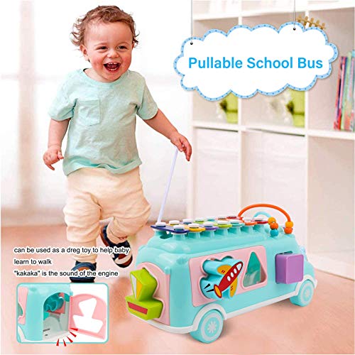 DeXop Baby Toy Xylophone 12-18 Months,Infant Musical Car with Shape Blocks,Sensory Toys for Toddlers 1-3,Educational Learning Gift for Girls and Boys,Kids Birthday Favors - Thumbnail 6