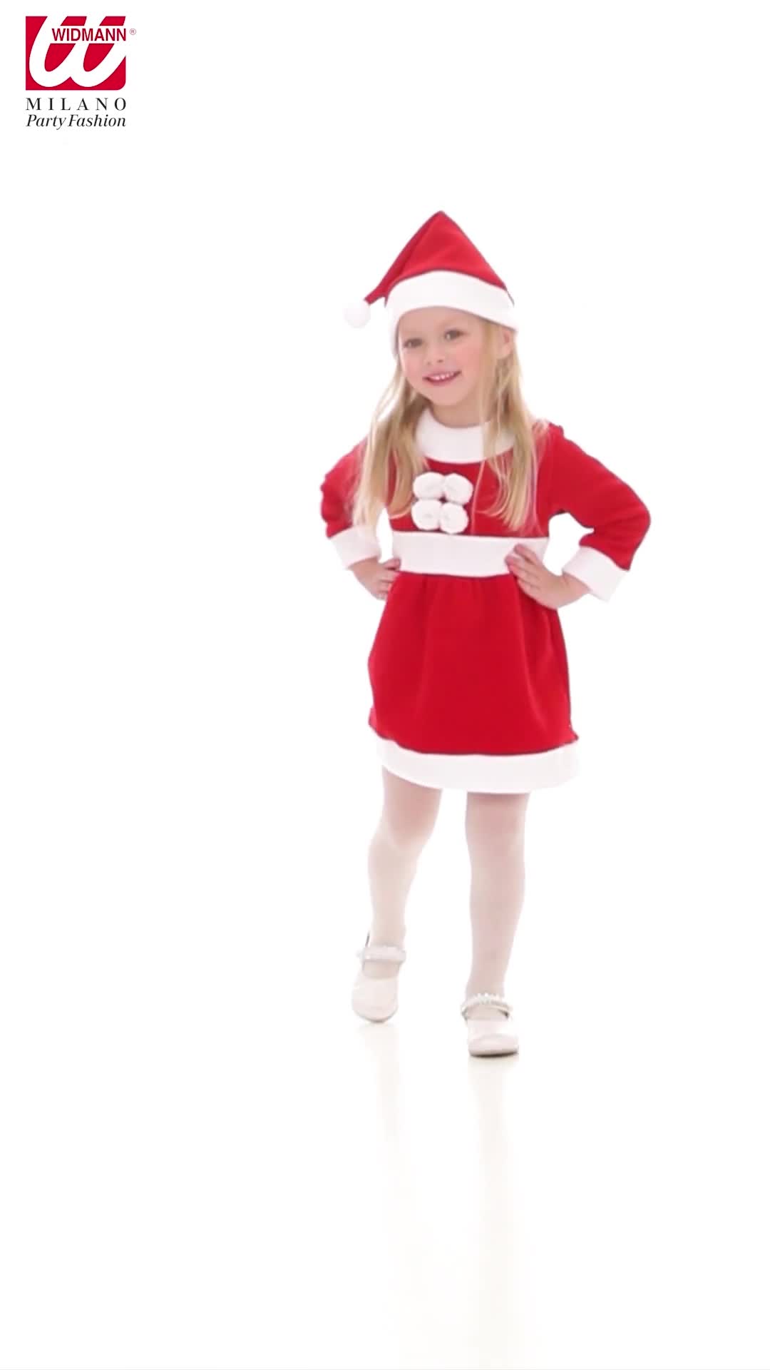 WIDMANN Miss Weihnachtsmann Kostüm – Kleid Mit Umhang & Gürtel, Größe M, Für Karneval & Weihnachtsfeiern