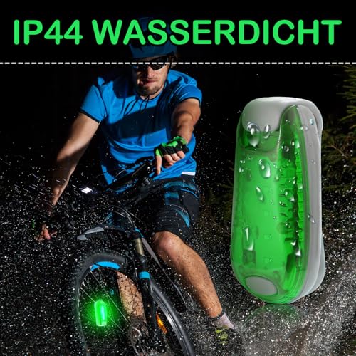 3 Stück LED Sicherheitslicht, Blinklicht Schulranzen Licht, Clip Reflektor Rucksack licht, Sicherheitsleuchten für Jogger, Hunde, Outdoor-Sicherheit, Kinderwagen-Sicherheit（Grün）