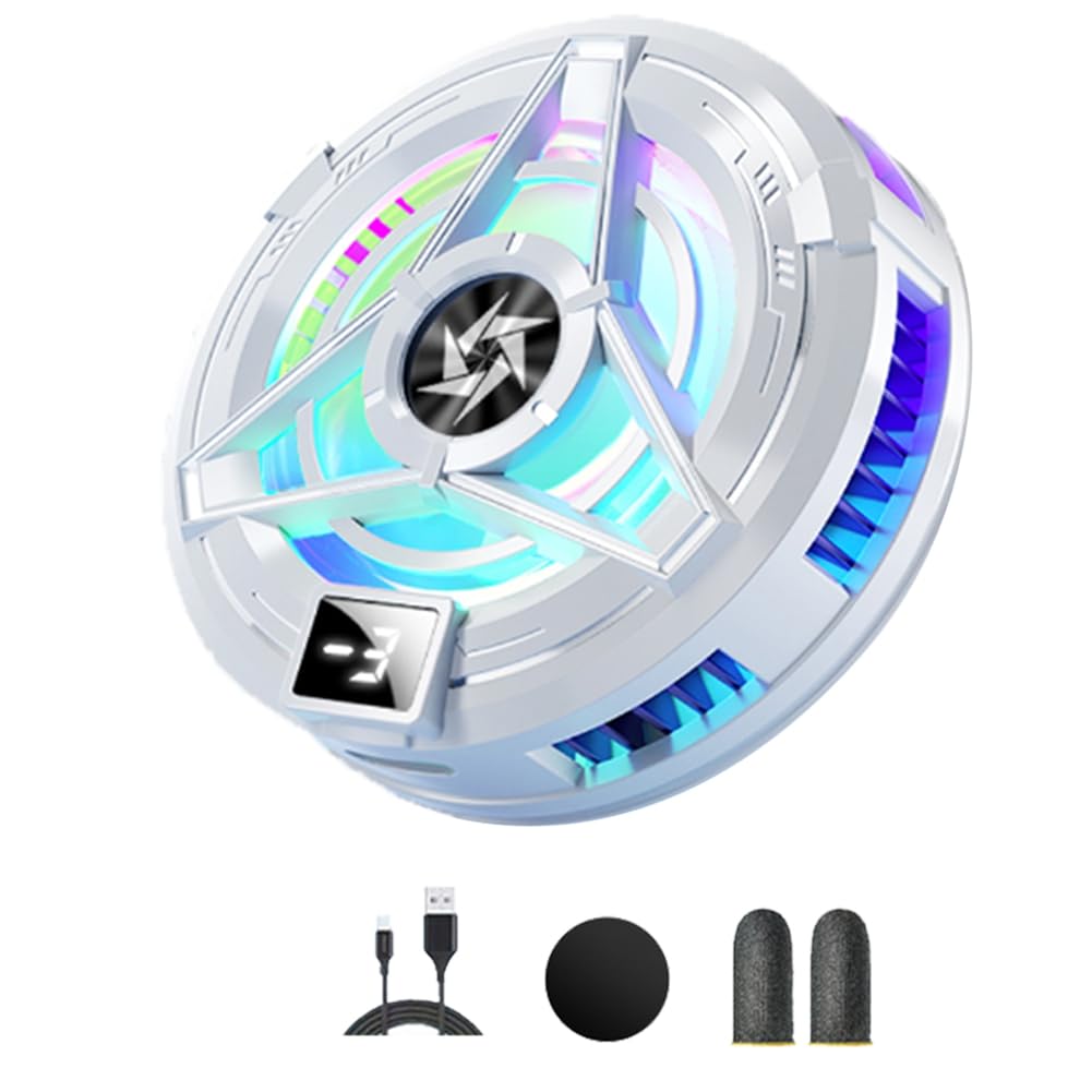 Magnetic Mobile Radiator Phone Cooler with Digital Display Semiconductor Cooling Fan Cooler for Tablet/Phone Cooler,C