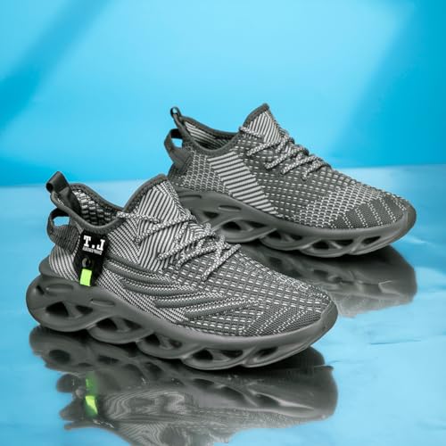 Image of EGMPDA Mens Shoes Running Slip On Tennis Walking Shoes Lightweight Breathable Sneakers for Gym Work Casual Soft Sole Trainers Non Slip Athletic Footwear