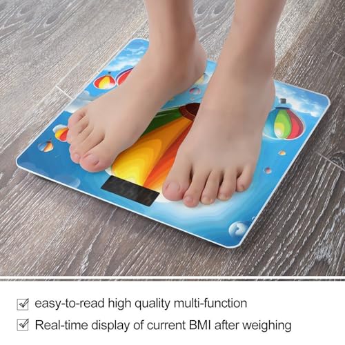 Báscula digital de baño con diseño globo aerostático y pantalla LCD miniatura 5