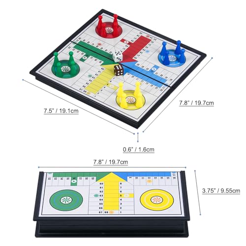 Juego de Mesa Ludo Mini Plegable Magnético 7.9" miniatura 5