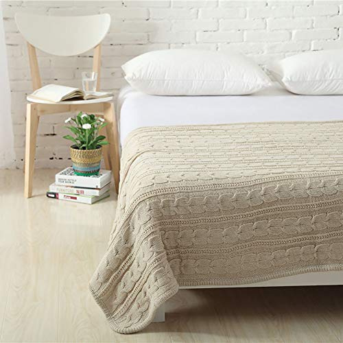 Plaid couverture en maille torsadée et toison premium - 4