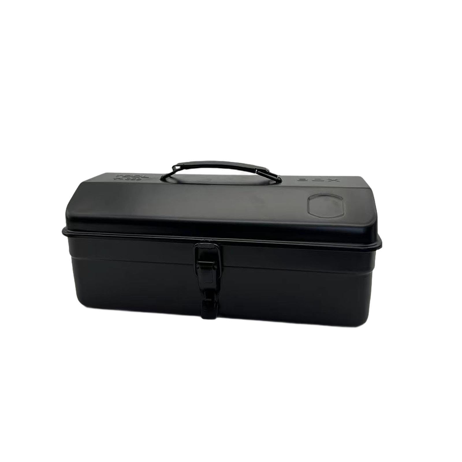 Boîte à Outils En Métal, Boîte de Rangement à Outils avec Boucle de Verrouillage, Mallette de Rangement pour Outils, Boîte de Rangement pour Ranger Outils, Noir
