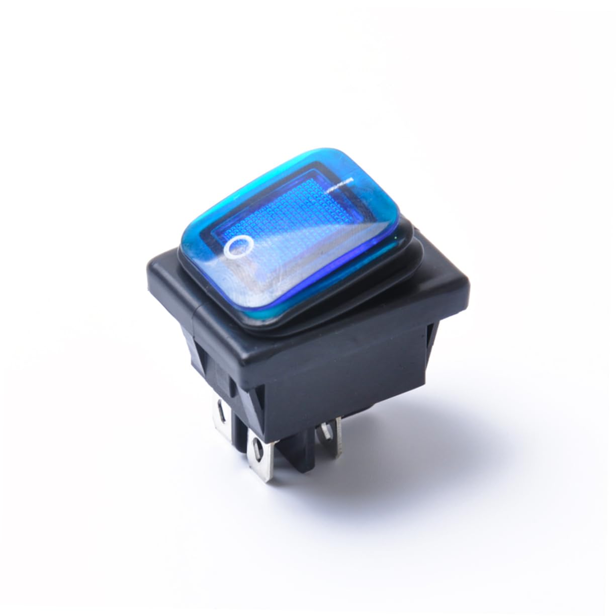 Garneck 12V Rocker Toggle Off Pin Boat Switch with Blue LED Light for Car and Use and Low Pressure Water