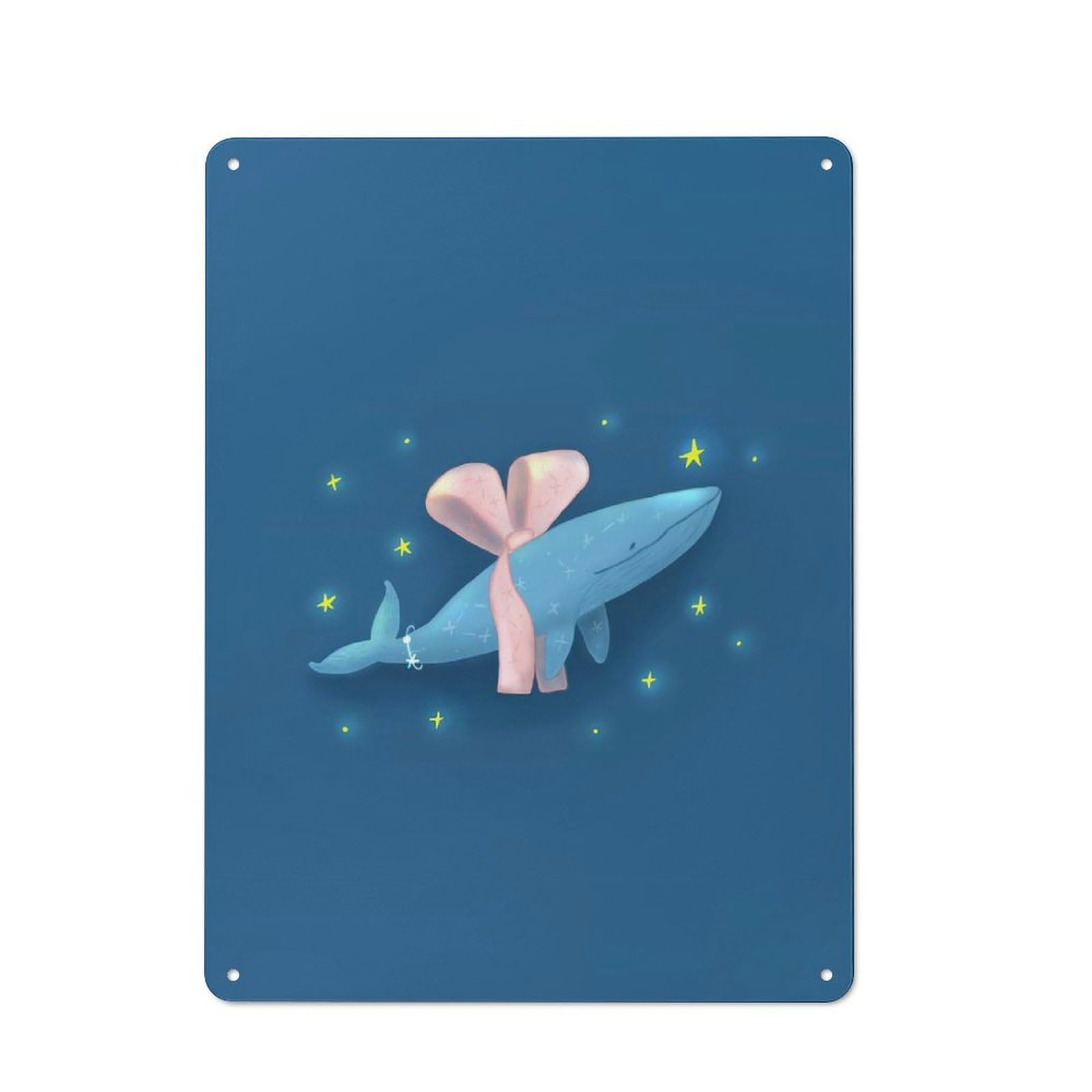 Junmoney Gift Whale Tin Wall Plaque 40X30cm With For Garage Or Workshop, For An Autumn Wall Display In Garage And Workshop