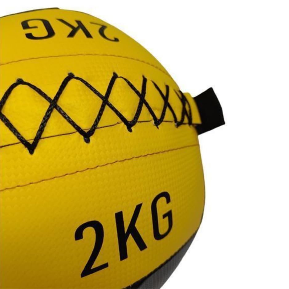 Palla Medica 2 Kg, Palla Palestra e Home Gym Wall ball Ecopelle, Slam Ball, Fitness Palla per Esercizi e Allenamento funzionale, Home Fitness