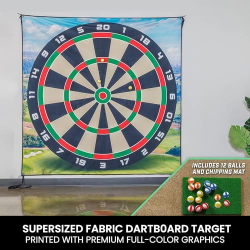 Golf Chipping Game Set, Sticky Golf/Dart Practice Hitting Mats with 16 Golfs Balls, Training Aid Indoor Outdoor Game for Kids & Adults, Suitable for Lovers and Beginners (200 * 200cm) - Image 6