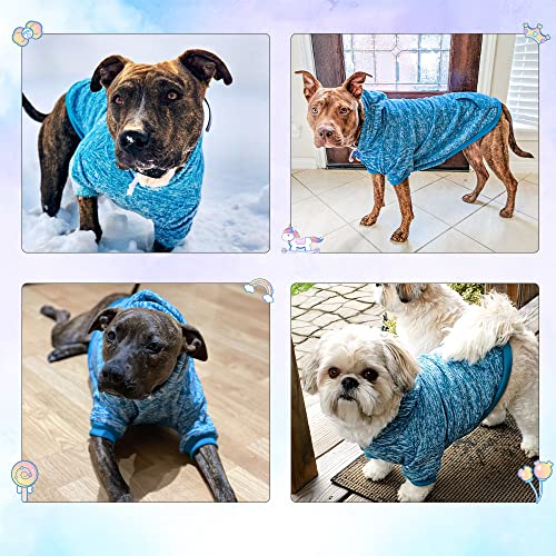SCENEREAL Pet Dog Hoodies Knitwear Sweaters Winter Clothes with Hat and Pocket Windproof - Image 8