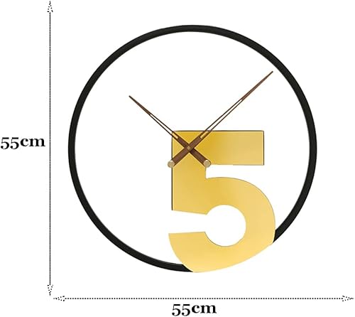 Miniatura 7 de XIALIUXIA Reloj de pared grande con diseño de arte 3D moderno, funciona con pilas, reloj de metal redondo para sala de estar, dormitorio, oficina,