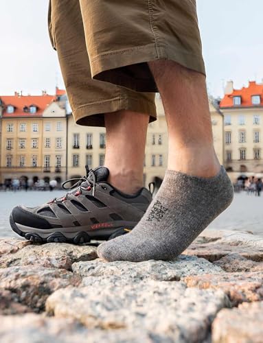 Image of Juclise Alpaca Wool Lightweight No Show Hiking Socks Breathable Moisture Wicking Cushioned Anti Blister Merino Outdoors