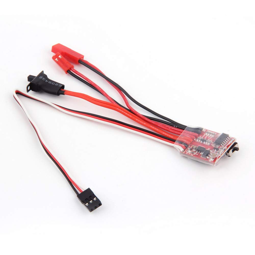 WANGCL Pr30A ESC Brushed Electric Speed Controller for DIY Mini RC Car or Boat Tank w/Brake (2PCS), ca. 25 x 23 x 5 mm - Image 4