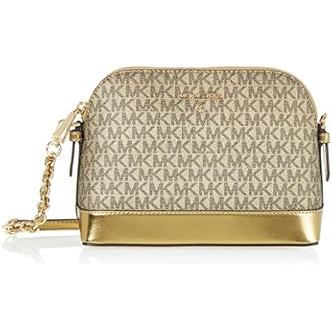 Michael Kors Women LG Dome XBODY Bag, Gold, 22.9 X 17.8 X 8.9 cm Cover