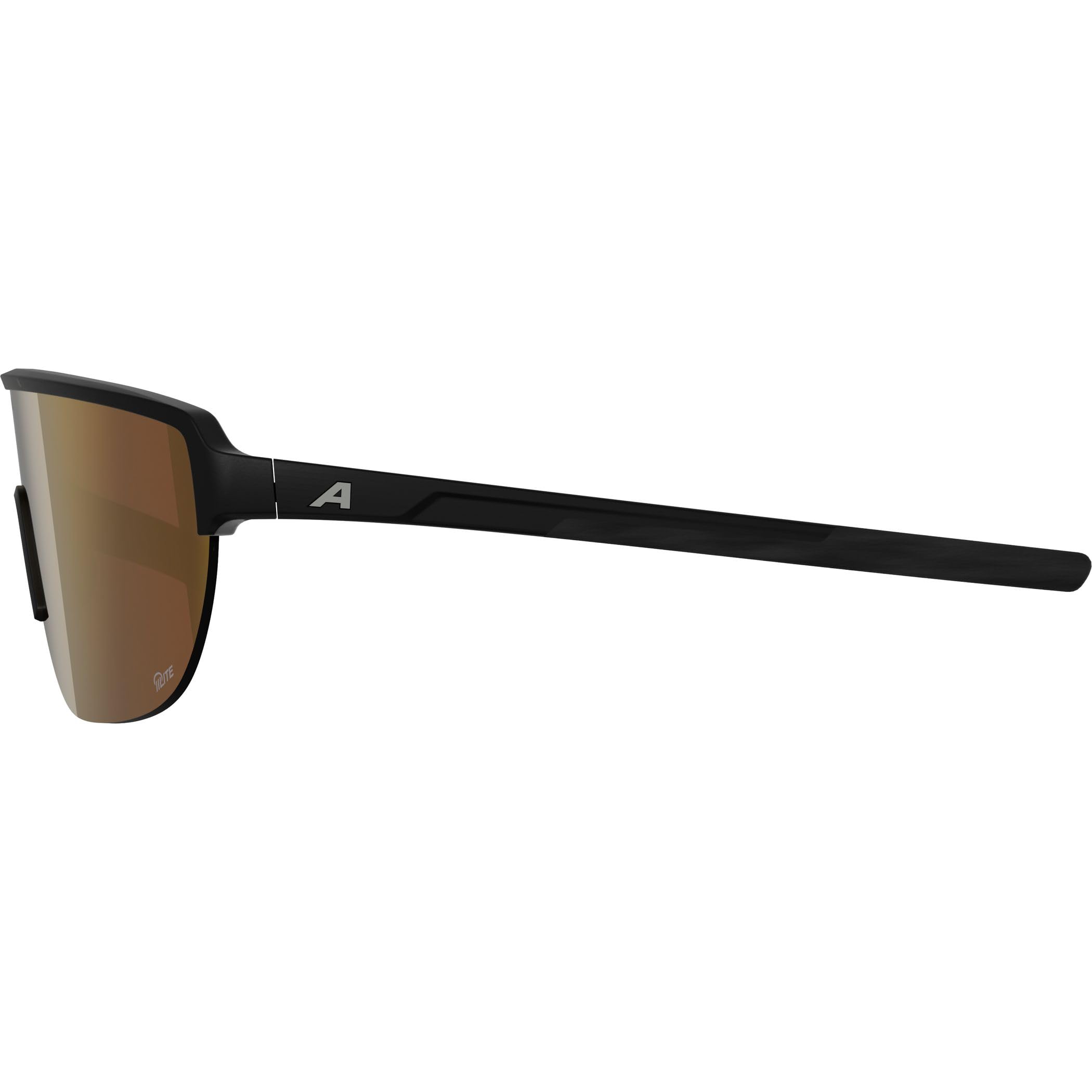 ALPINA RAM II Q-LITE – sportowe okulary dla kobiet i mężczyzn, z soczewkami o wzmocnionym kontraście, lekkie i niezniszczalne, do jazdy na rowerze - black matt (gold) - M