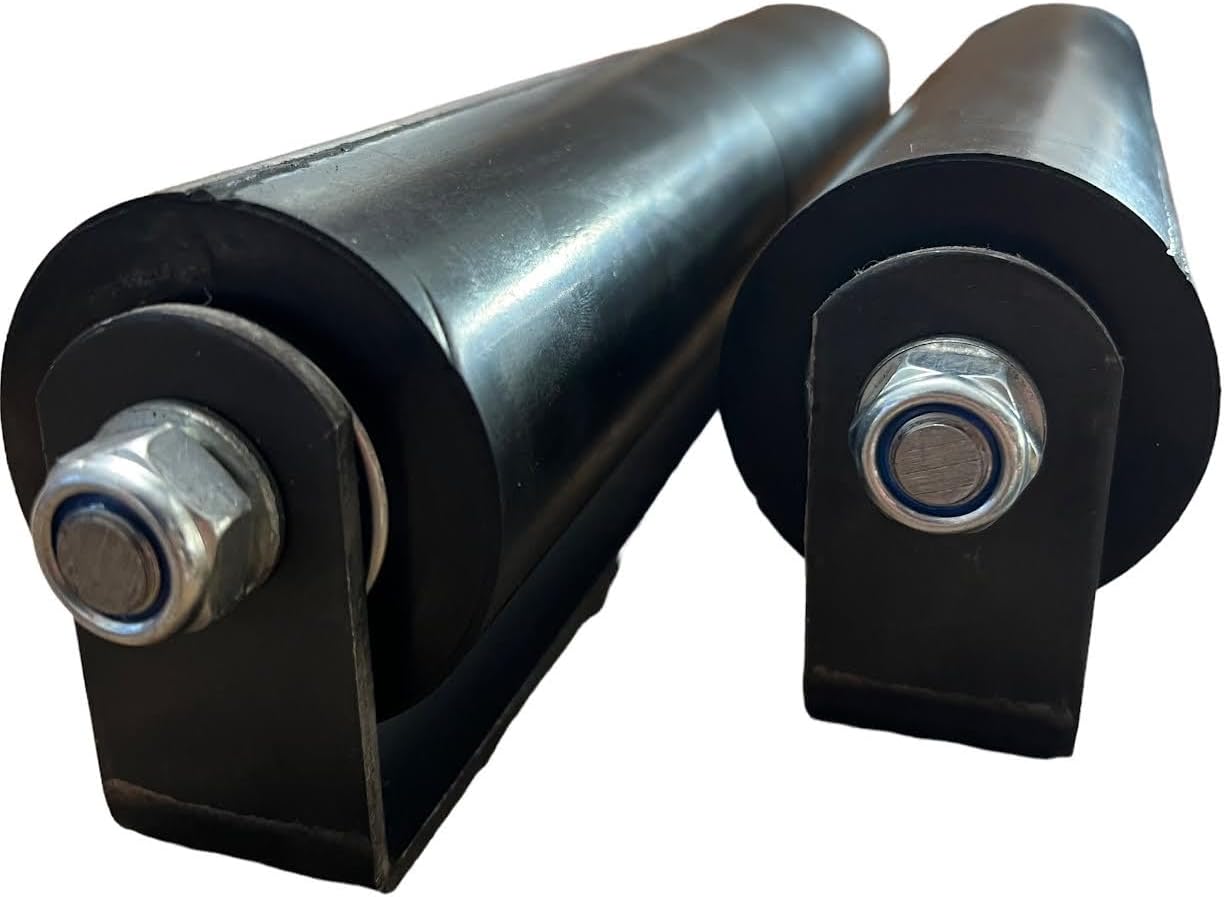 12'' Inch Sliding Gate Guide Roller. Removable Axle Bolt Pair, Hard Black Robber