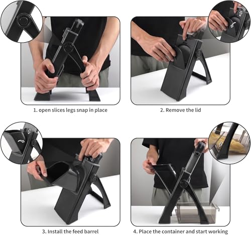 Image of DAYANIDHI Food Vegetables Chopper Mandoline Slicer | Vegetable Cutter Potato French Fries Graters Manual Shredder Efficiently Shred Grate (Black Vegetable)