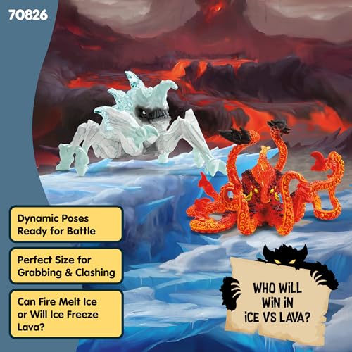 Image of Schleich Eldrador - 2Pc Ice Bug Vs. Fire Kraken - Kids Ages 7+ | 70826 | Monster Figurine, Battle Creature Toy for Boys 7+, Fantasy Beast, Action Figure Gifts, Screen-Free Imaginative Pretend Play