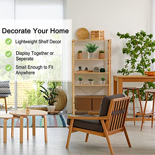 Alagirls Small Fake Plants Set Of 4 - Eucalyptus Rosemary Succulents Plants Artificial In Pots For Home Decor Indoor - Mini Faux Potted Plants For Bedroom Bathroom Living Room Desk Shelf Decoration #TOP6