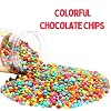 Rainbow Candy Coated Chocolate Chips | 1.5 lbs Cosmic Brownie Sprinkles | Mini Chocolate Baking Chips for Ice Cream & Cake Decorating | Kosher Nut Free Non GMO Vegan & Gluten Free | Sterns Bakery