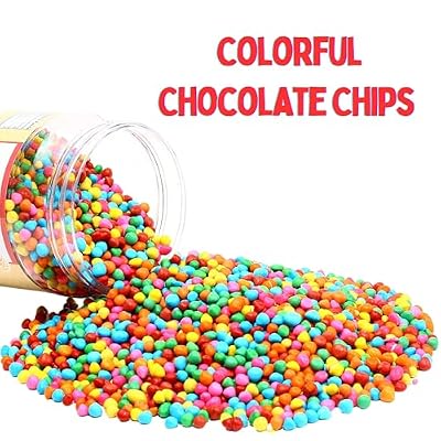 Rainbow Candy Coated Chocolate Chips | 1.5 lbs Cosmic Brownie Sprinkles | Mini Chocolate Baking Chips for Ice Cream & Cake Decorating | Kosher Nut Free Non GMO Vegan & Gluten Free | Sterns Bakery