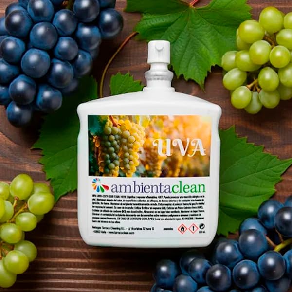 Ambientador Uva AmbientaClean – Ambientador Profesional para Hogar, Baño y Oficina – Fragancia Duradera – Eliminador de Olores