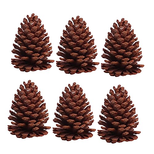 IMIKEYA 6pièces Pommes De Pin Séchées Naturelles Décoration Rustique pour Table Sapin Noël Décorations De Fête