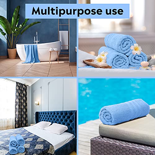 Pgt Brands 6 Pack Bath Towels, 100% Cotton, 550 Gsm, 28 X 54 Inch, Absorbent & Plush (Multi Color, 6) #TOP1