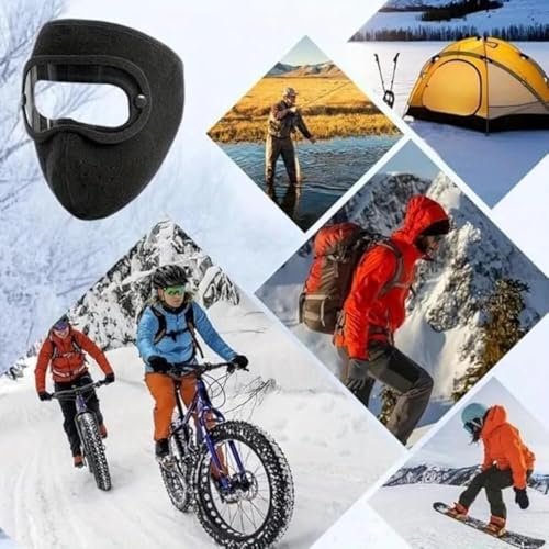 Image of Garbify Windproof Full Face Mask with Goggles - Washable Winter Cover for Face and Eye Protection | Warm Mask for Outdoor Travel, Riding, and Cold Weather MULTICOLOR