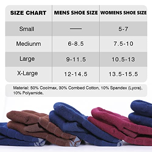 Image of Hylaea No Show Running Athletic Anti-Blister Wicking Coolmax Socks, Seamless Anti-odor