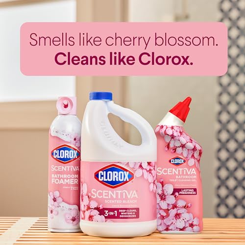 Clorox Scentiva Bathroom Toilet Cleaning Gel, Cherry Blossom and Peach, 24 Fluid Ounces (P - image 8