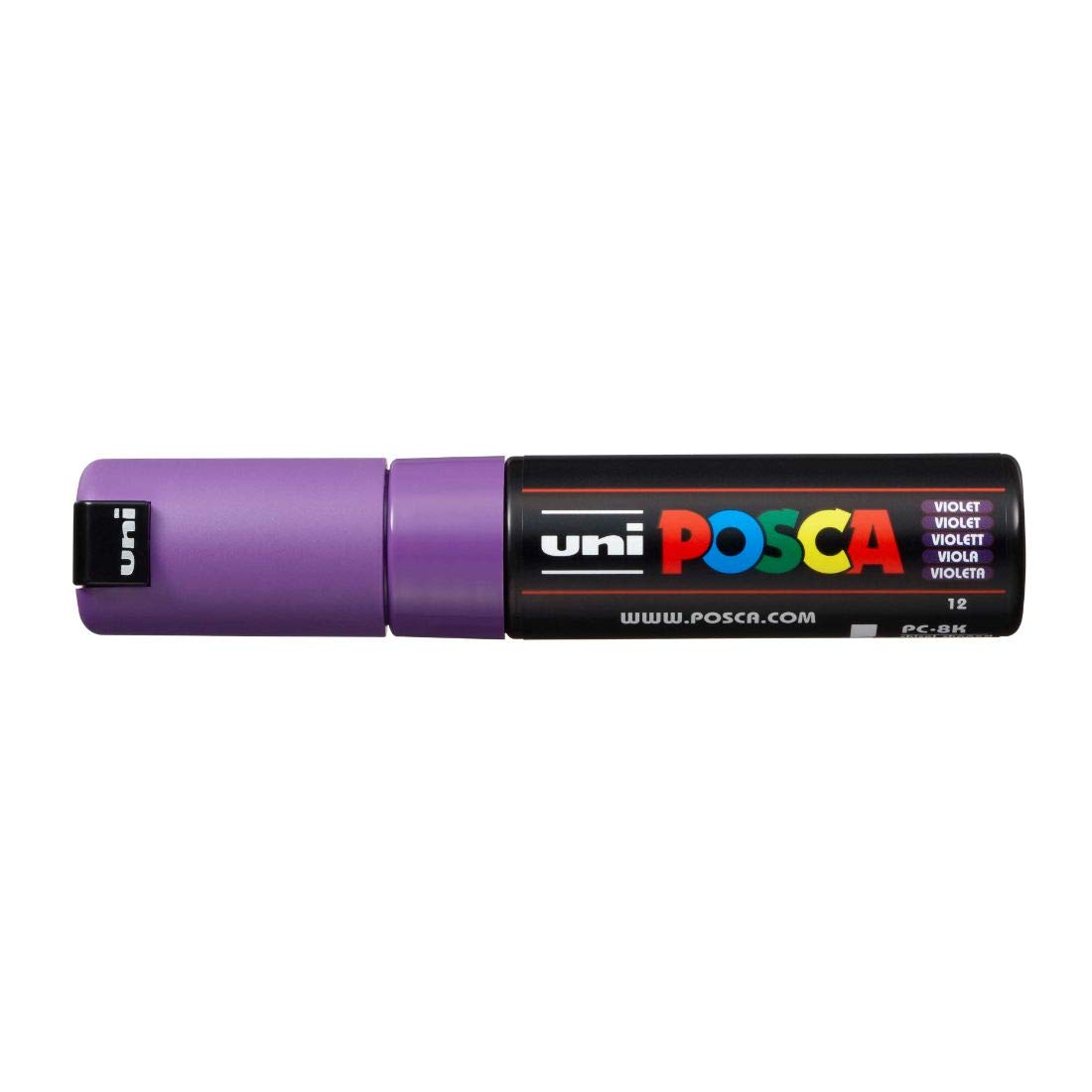 Posca PC-8K Bold Point Chisel Shaped Marker Pen (8.0 mm, Violet Ink, Pack of 1)