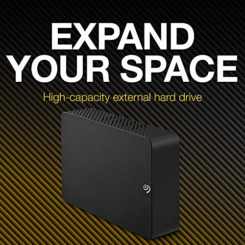 Image of (Refurbished) Seagate Expansion 4TB Desktop External HDD - 3.5 Inch USB 3.0 for Windows and Mac with 3 yr Data Recovery Services, Portable Hard Drive (STKP4000400), Black, 4 TB