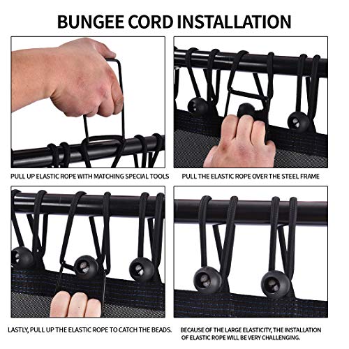 image for Newan 48'' Fitness Trampoline with Adjustable Handle Bar, Silent Tramp