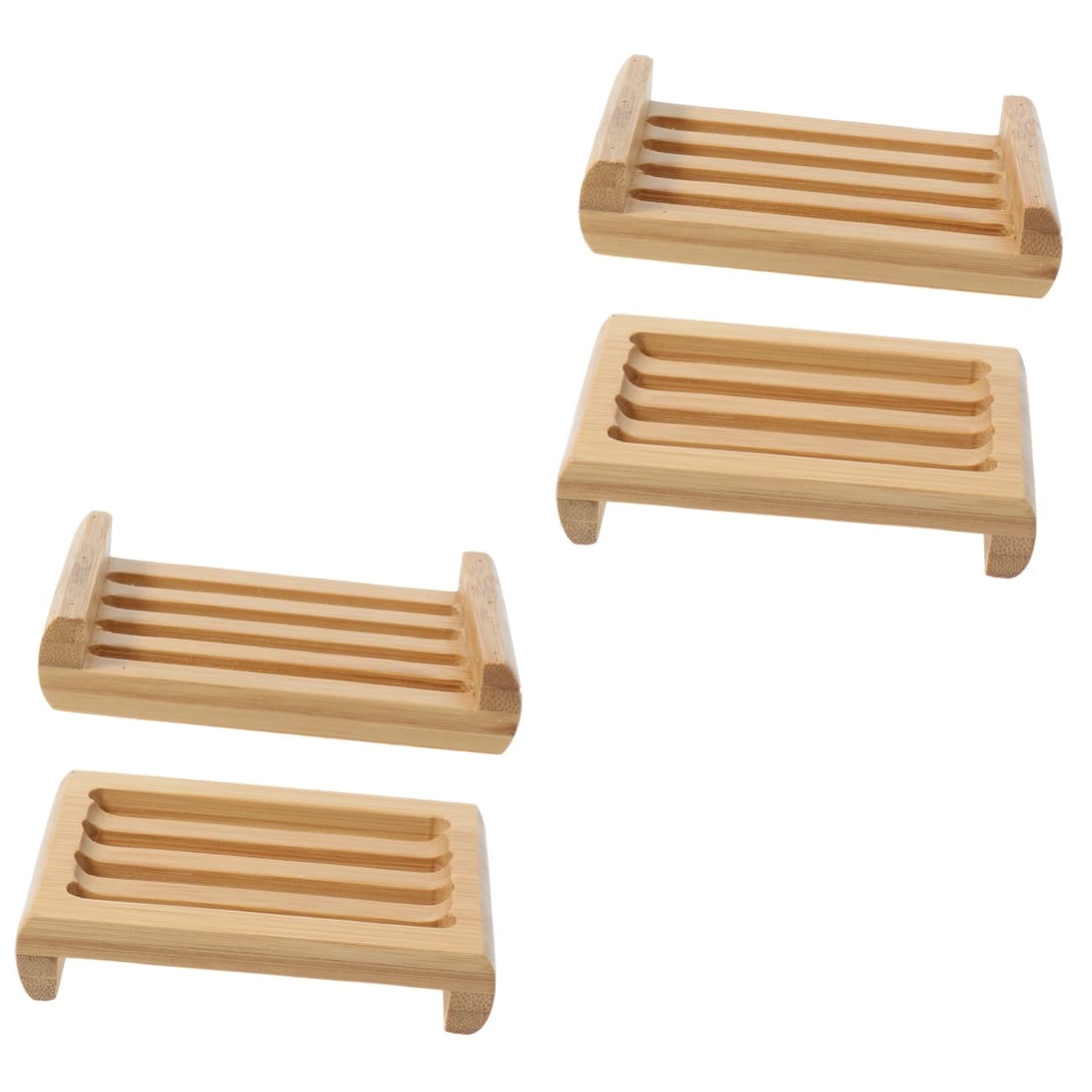 Zerodeko 2 Juegos De Jaboneras Autodrenantes De Madera para Cocina Jaboneras Tapas Escurridor De Jabón para Mostrador (2 Unidades)