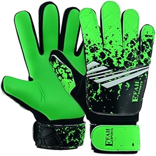 EFAH SPORTS Soccer Goalkeeper Gloves for Kids Boys Children Youth Football Goalie Gloves with Super Grip Protection Palms (Size 5 Suitable for 9 to 12 Years Old, Green)