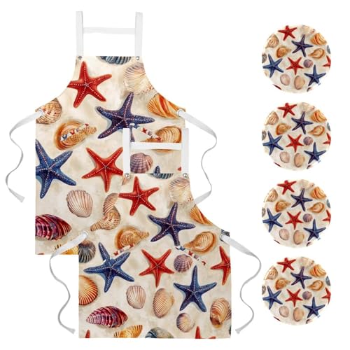 Tablier de cuisine lot de 2 anti-taches pour le nettoyage de la maison et la pâtisserie