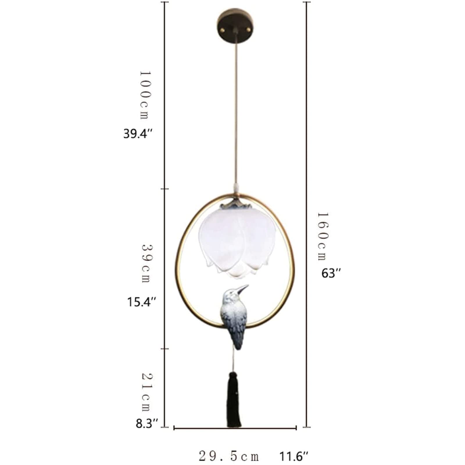 Lampa wisząca Creatieve vogel hanglamp, woondecoratie lamp LED woonkamer slaapkamer hars lampenkap schorsing hanglamp, verlichtingsgereedschap Jasny