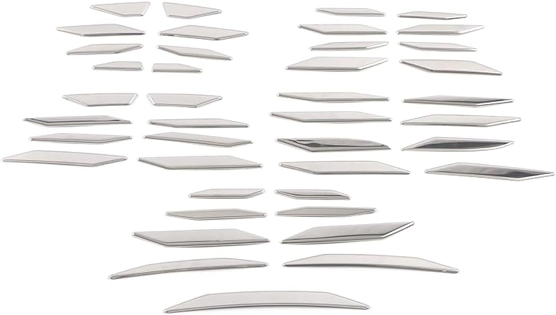 Front Grill Grille Mesh Cover for Toyota Highlander 2020 2021 2022 2023 Chrome Stainless Front Bumper Grille Decal Trim 41pc