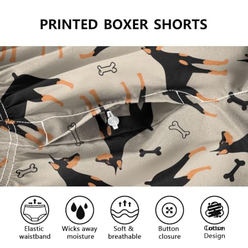Image of Men's Boxer Shorts Cotton Loose Underwear with Button Fly