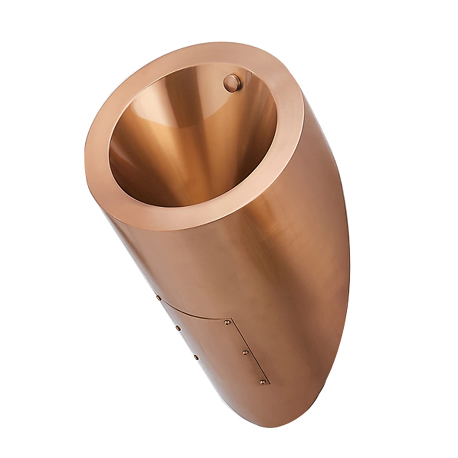 DFEDHF 304 Stainless Steel Small Men's Urinals Wall-Mounted Induction Drainage Public Toilets Vertical Toilets Men's Urinal Troughs for Bathrooms Shopping Malls (Rose Gold-Single Piece uri)