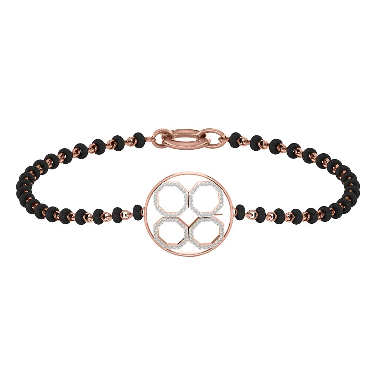 14K Rose Gold Diamond Bracelet for Women