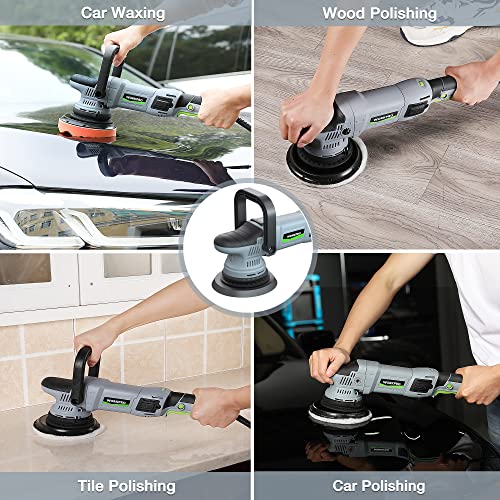 Workpro Buffer Polisher, 6-Inch 1080W Dual Action Random Orbital Polish Kit For Car Detailing, 6 Variable Speed Da Polisher With Backing/Woolen/Foam Pads thumb #6