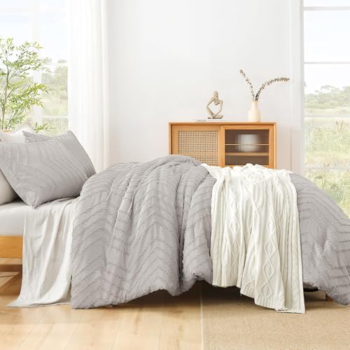 Image of Litanika 3 Pcs Linen Boho Oversized Super King Bedding Comforter Set