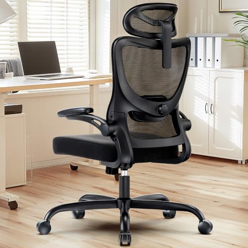 HUANUO Silla de Oficina Ergonómica, Silla Escritorio de Respaldo Alto con Soport Lumb Ajustable y Reposacab, Silla de Juego Cómoda con Reposabr 3D, Silla Ergonomica Escritorio, Carg Máx 136kg