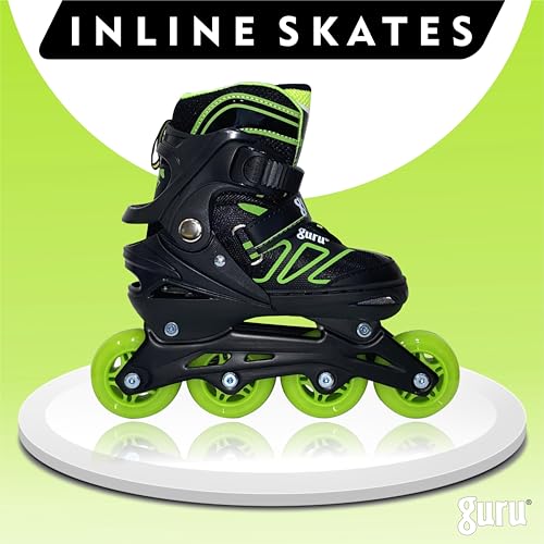 Image of GURU Inline Skates, Inline Skates Wheels for Kids & Adults Medium Size in-line Skates