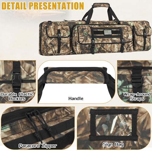 Image of 26 /28 /32 /36 /42 /46 /48 /51 /55 inch Double Rifle Case Soft Gun Bag Tactical Backpack